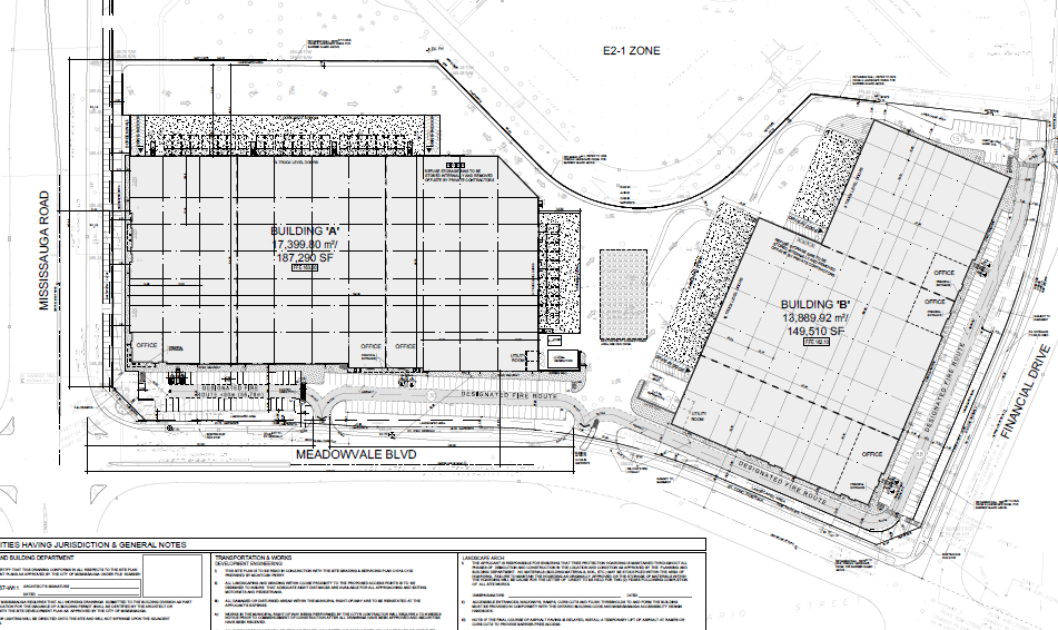 New Walmart store site plan, illustrating building layout and nearby features.