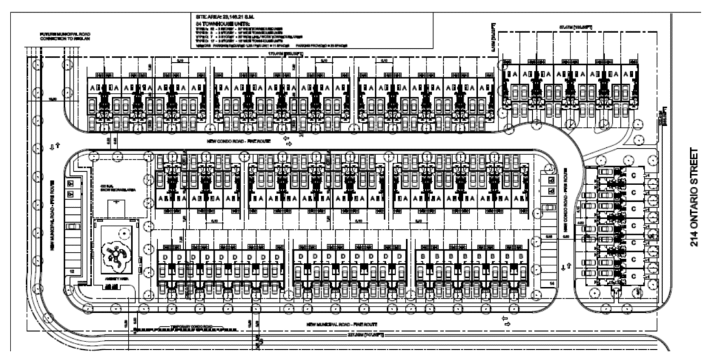 Site plan of the new apartment complex, showing layout, building locations, and surrounding landscaping features.